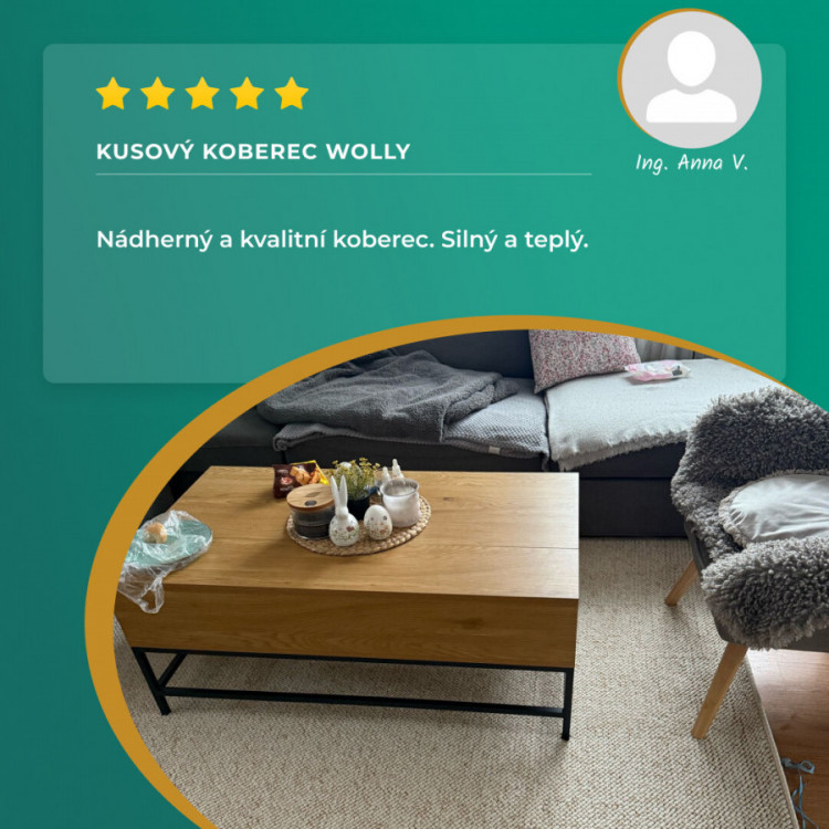 Kusový koberec Wolly 102842 kruh č.6