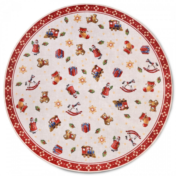 Kusový koberec Villeroy & Boch Toy's delight s potiskem 106192 Red, Multicolor kruh č.1