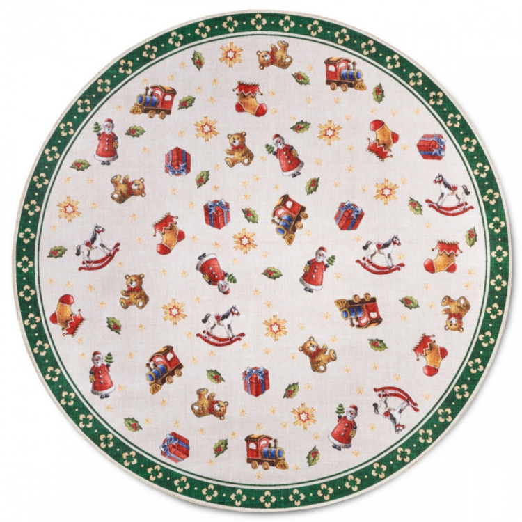 Kusový koberec Villeroy & Boch Toy's delight s potiskem 106193 Green, Multicolor kruh č.1