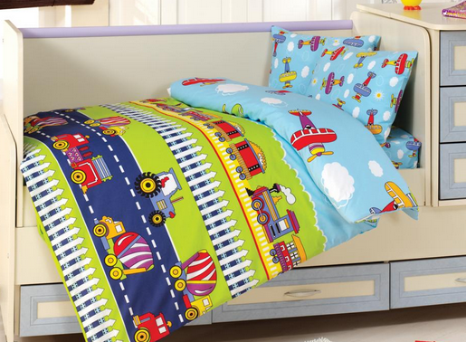 Dětské povlečení 140x200 cm dopravní prostředky