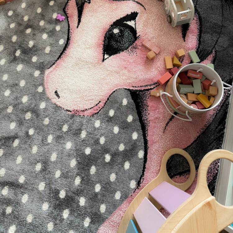 Dětský kusový koberec Kids 590 pink kruh č.5