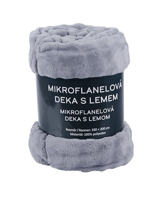 Deka Bublina mikroflanel šedá 150x200 cm č.1