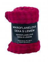 Deka Bublina mikroflanel vínová150x200 cm
