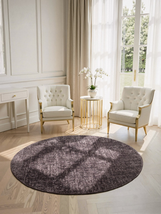 Kusový koberec Brilliance Prisma 106311 Brown z kolekce Elle kruh č.9