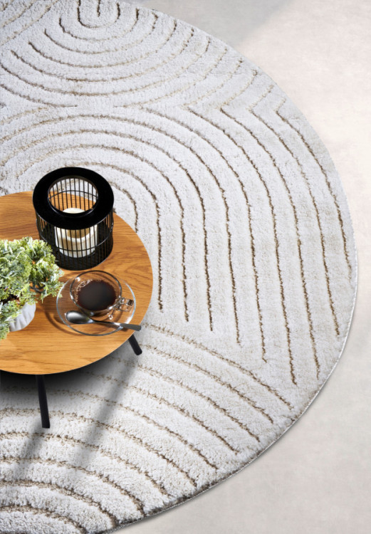 Kusový koberec New York 106203 White kruh č.5