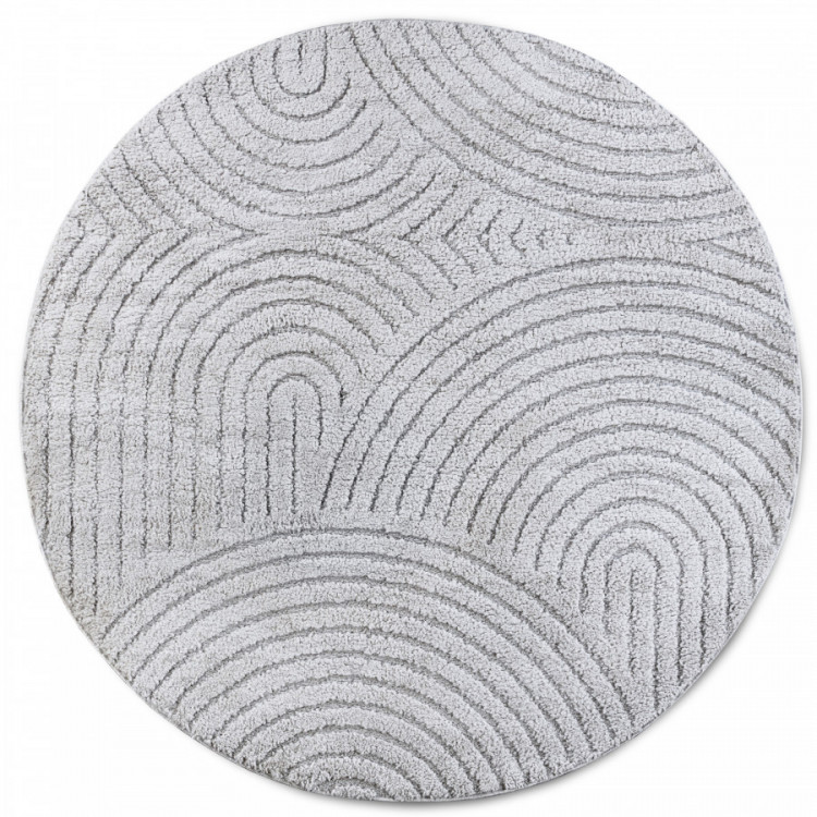 Kusový koberec New York 106205 Light Grey kruh č.1