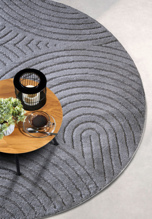 Kusový koberec New York 106206 Antracite kruh č.4