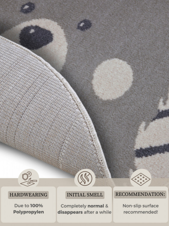 Dětský koberec Adventures 105964 Cream Grey kruh č.5