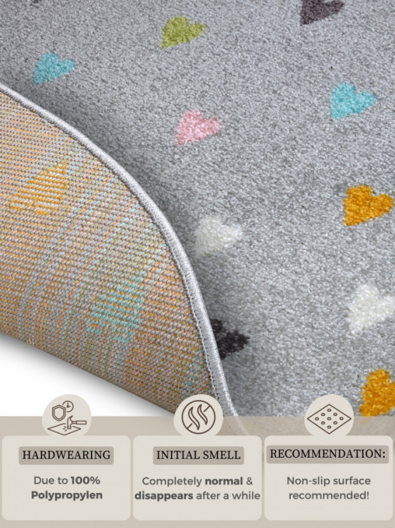 Dětský koberec Adventures 105952 Grey kruh č.5