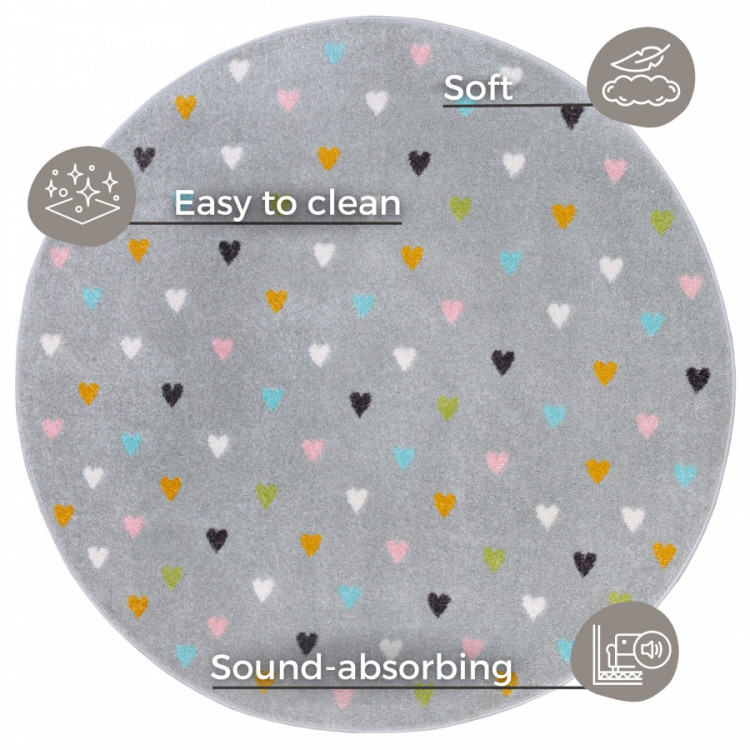 Dětský koberec Adventures 105952 Grey kruh č.6