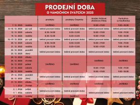 Vánoční provoz 2025