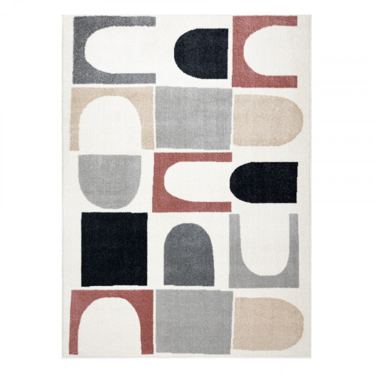 Kusový koberec Fusion 0213 white/dark pink č.1