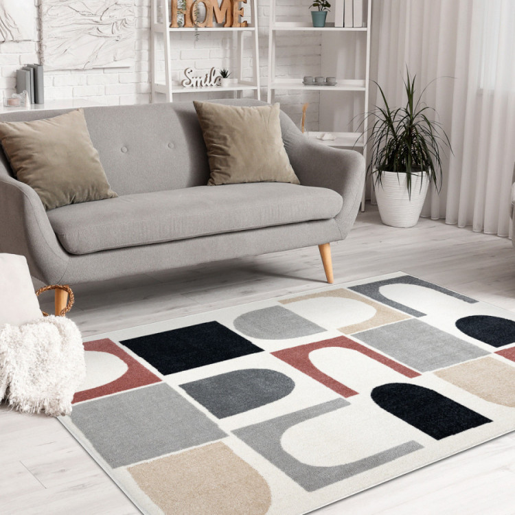 Kusový koberec Fusion 0213 white/dark pink č.6