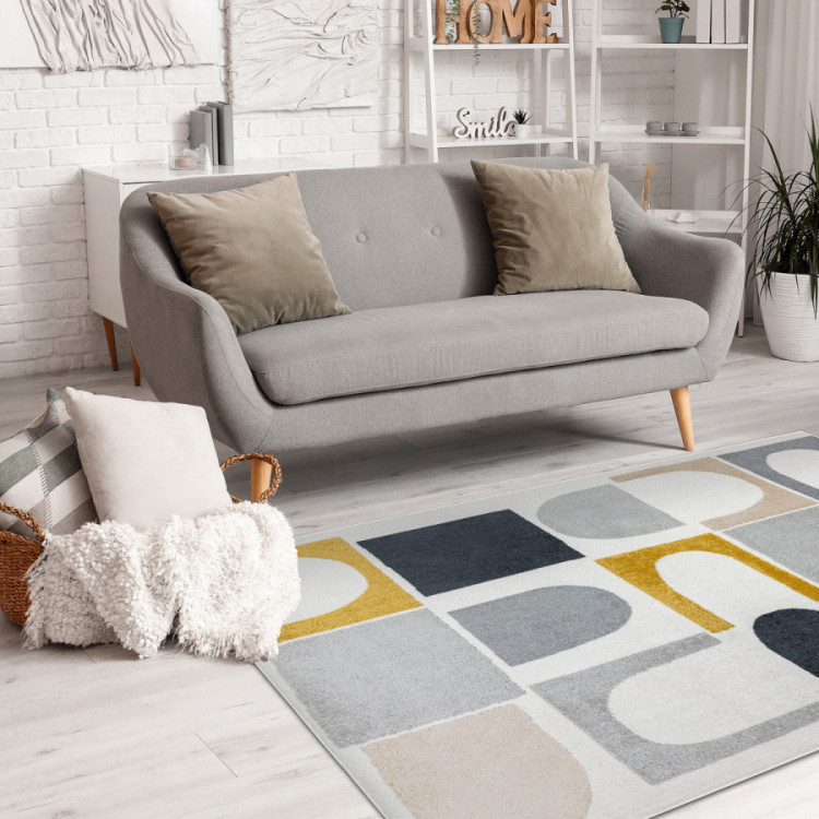 Kusový koberec Fusion 0213 white/yellow č.9