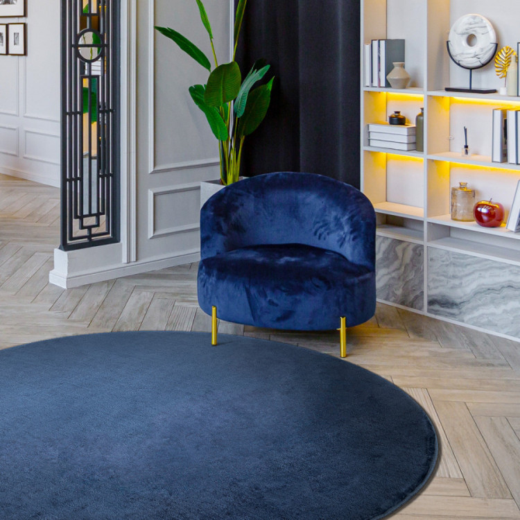 Kusový koberec Visco Rabbit Dark blue 10 kruh č.9