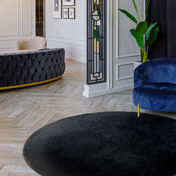 Kusový koberec Visco Rabbit Black 5 kruh č.7