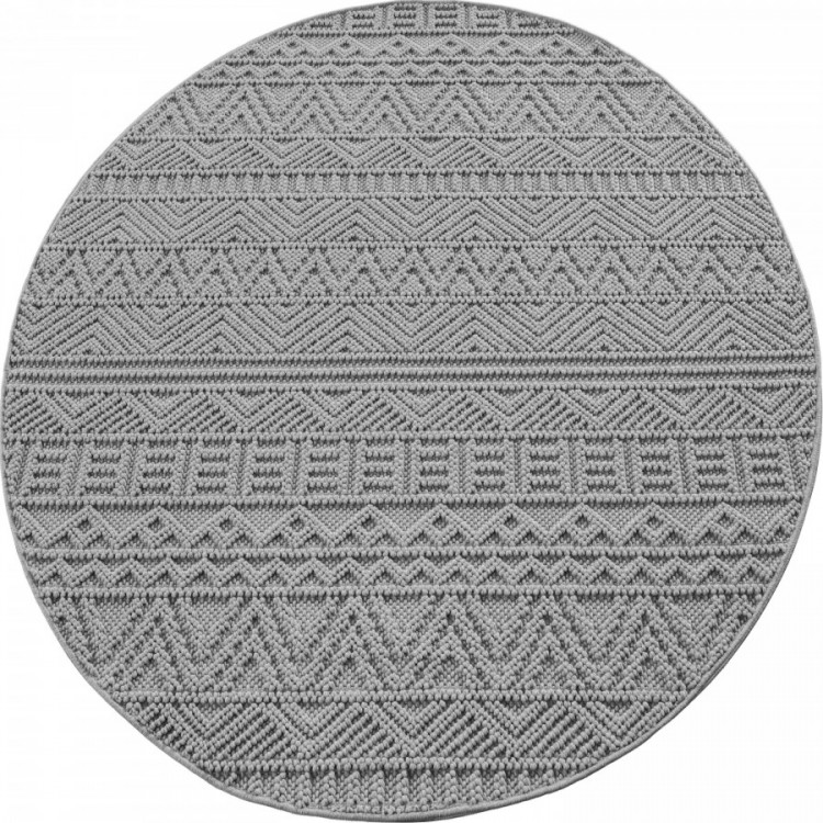 Kusový koberec Helix 2202 silver kruh č.1