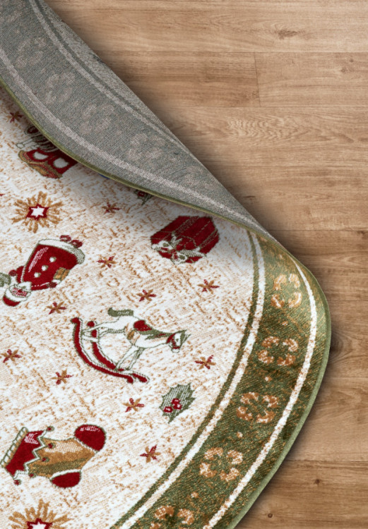 Kusový koberec Villeroy & Boch Toy's delight se střiženým vlasem 106218 Green, Multicolor kruh č.6