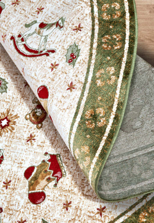 Kusový koberec Villeroy & Boch Toy's delight se střiženým vlasem 106218 Green, Multicolor kruh č.7