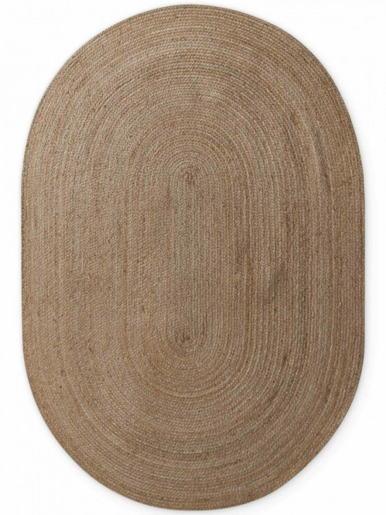 Kusový koberec Jute Braided 106006 Grey Brown ovál č.1
