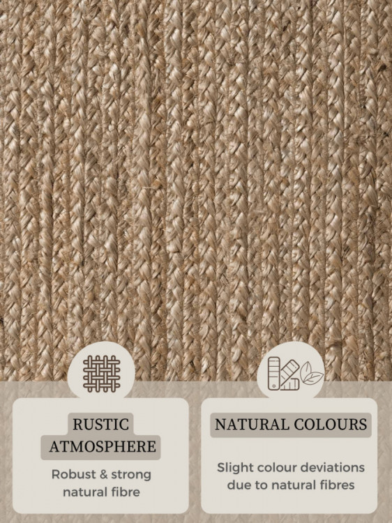 Kusový koberec Jute Braided 106006 Grey Brown ovál č.4