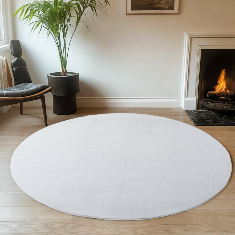 Kusový koberec Joy 1400 white kruh č.2