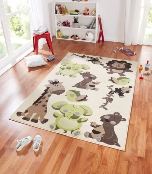 Dětský kusový koberec Bambini 102788 Grün Braun 140x200 cm č.2