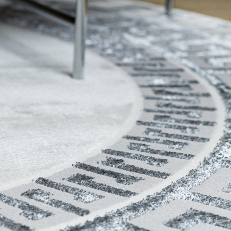 Kusový koberec Allure 1960 white/grey kruh č.5