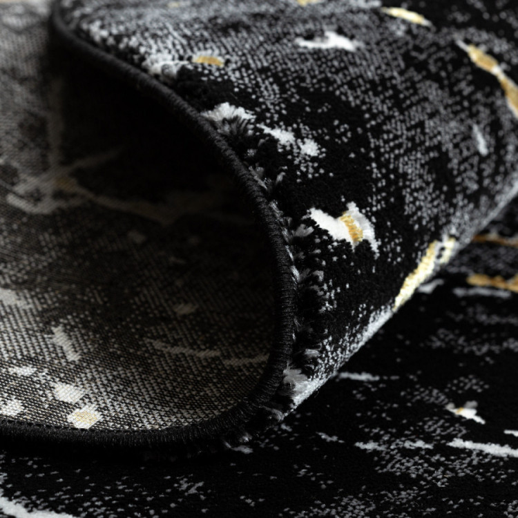 Kusový koberec Allure 1963 black/gold kruh č.2