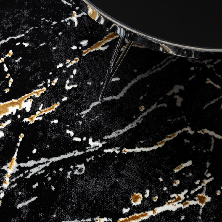 Kusový koberec Allure 1963 black/gold kruh č.6