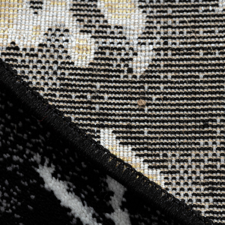 Kusový koberec Allure 1963 black/gold kruh č.8
