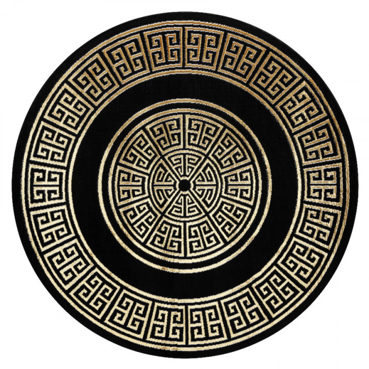 Kusový koberec Allure 1968 black/gold kruh č.1