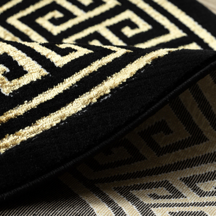 Kusový koberec Allure 1968 black/gold kruh č.2