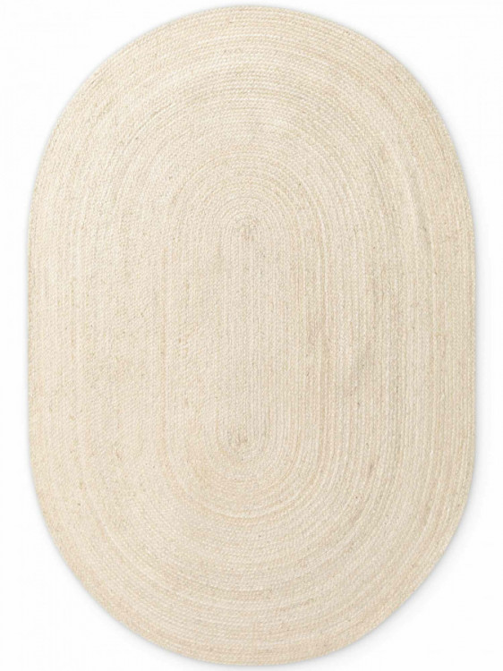 Kusový koberec Jute Braided 106007 Ivory ovál č.1
