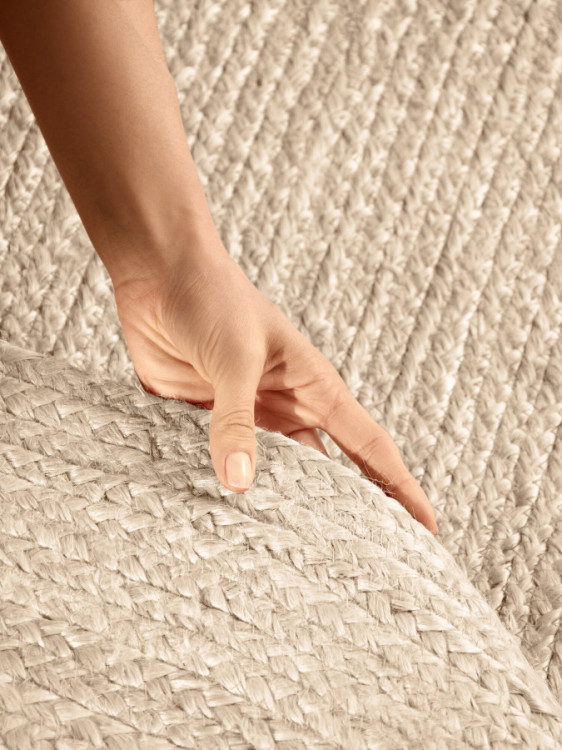 Kusový koberec Jute Braided 106007 Ivory ovál č.7