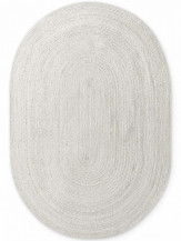 Kusový koberec Jute Braided 106321 White ovál