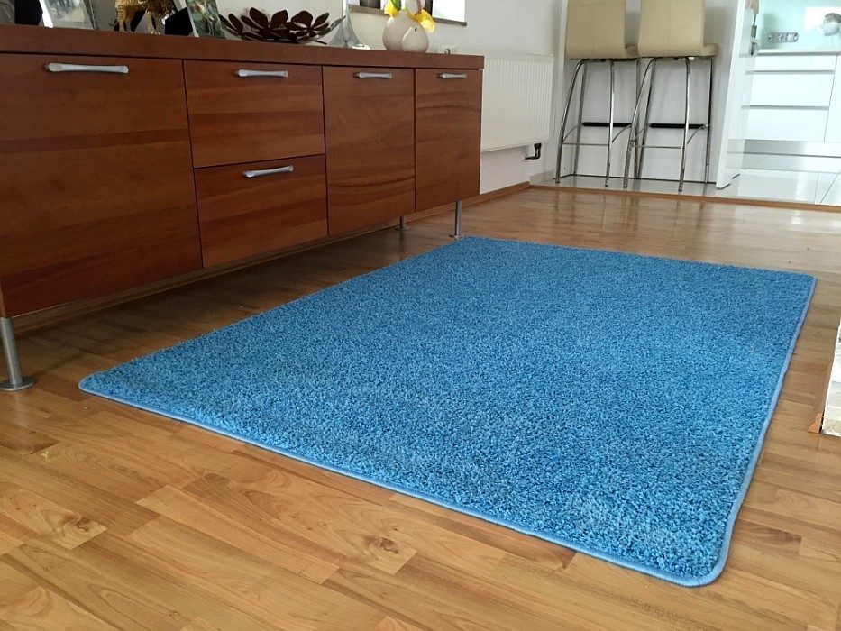 Kusový koberec Color Shaggy modrý č.1