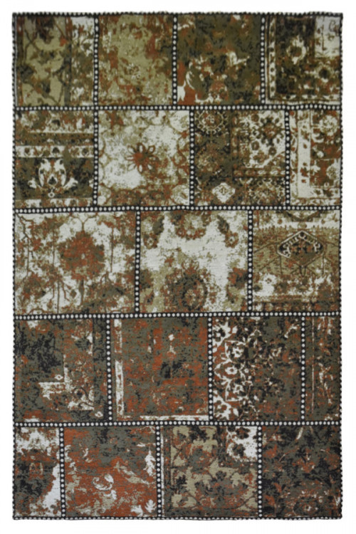 Ručně tkaný bavlněný koberec Uttarpradesh Masala č.1