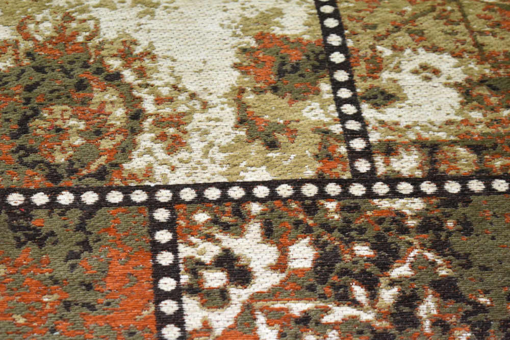 Ručně tkaný bavlněný koberec Uttarpradesh Masala č.4