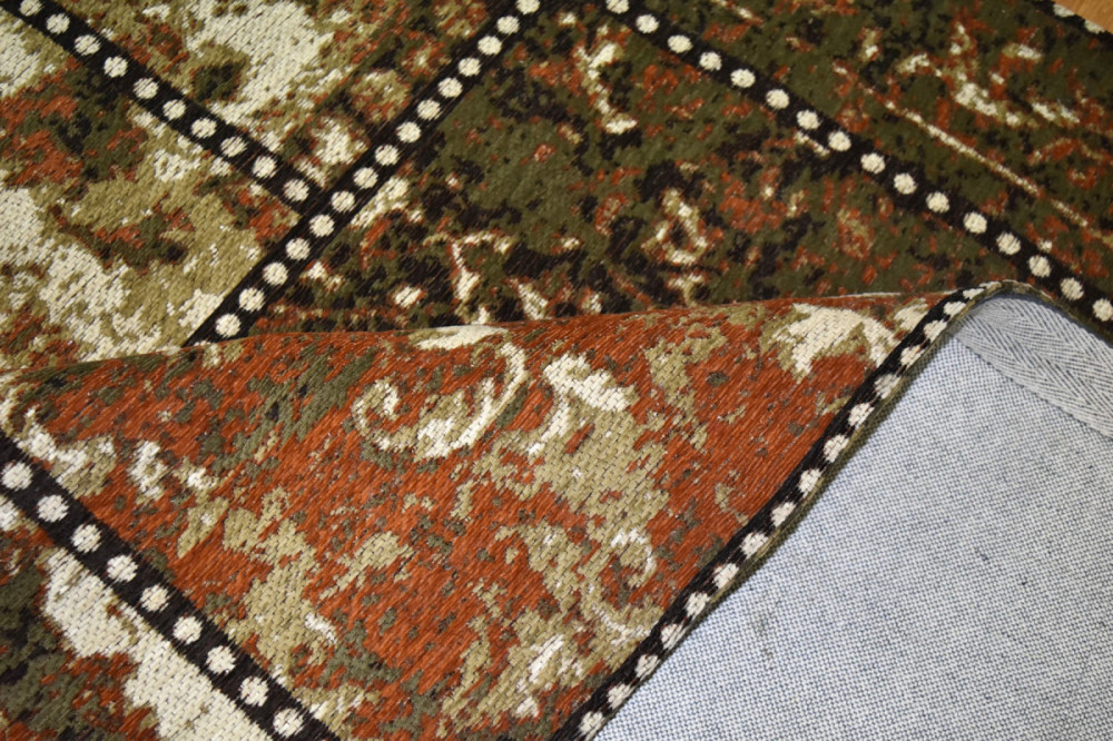 Ručně tkaný bavlněný koberec Uttarpradesh Masala č.7