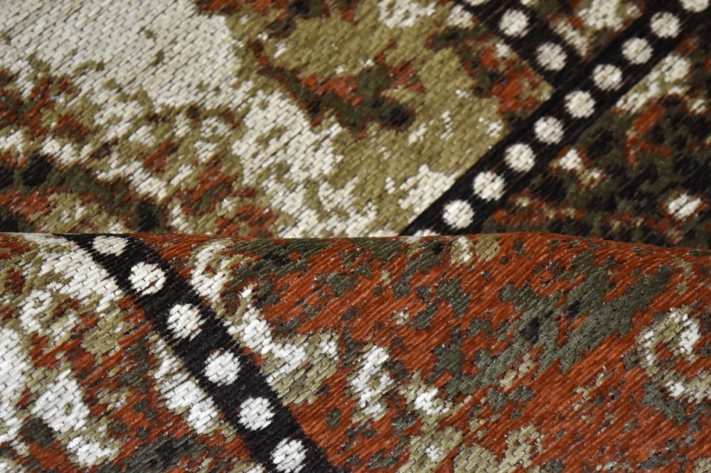 Ručně tkaný bavlněný koberec Uttarpradesh Masala č.8