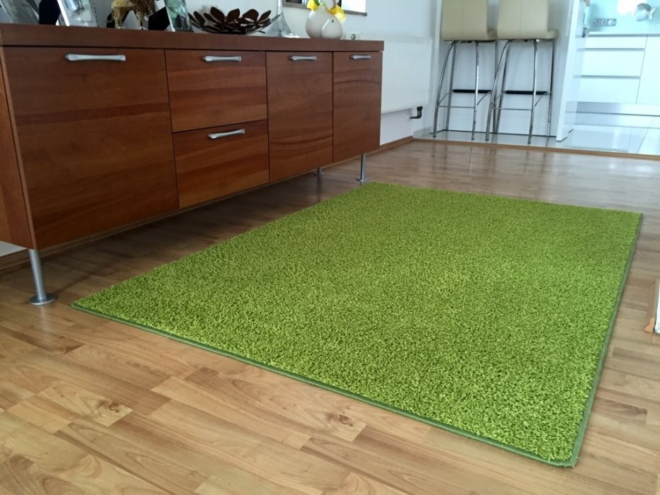 Kusový koberec Color shaggy zelený č.8