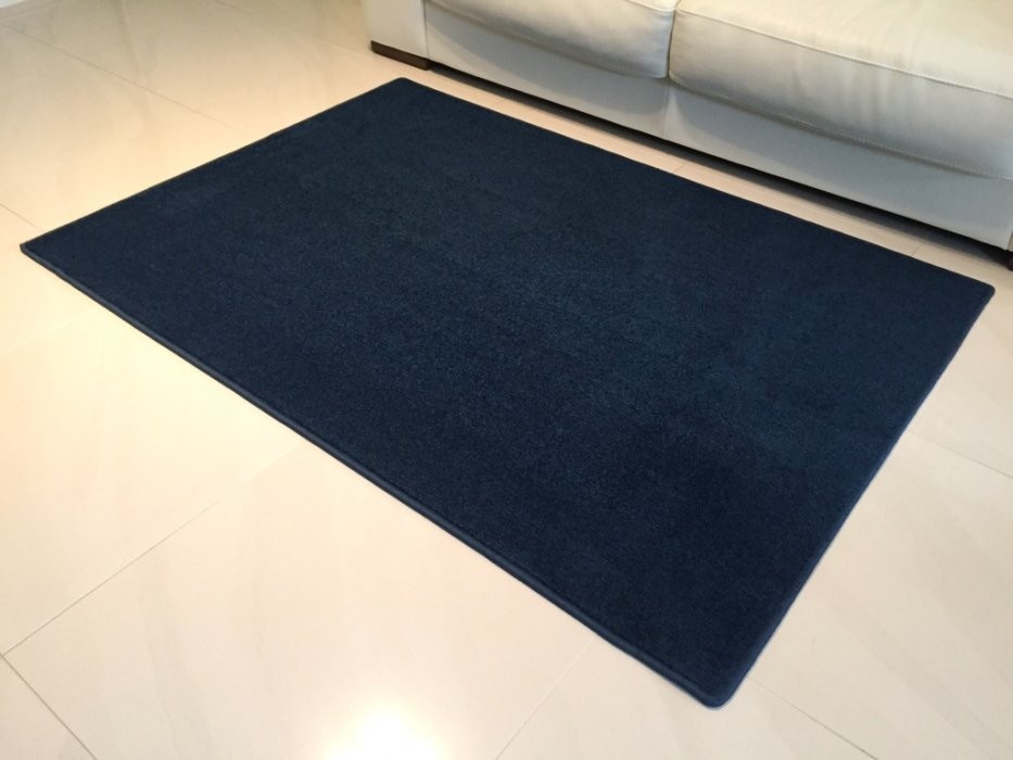 Kusový tmavě modrý koberec Eton č.3