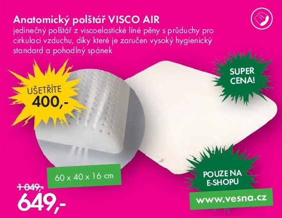 Anatomický polštář VISCO AIR