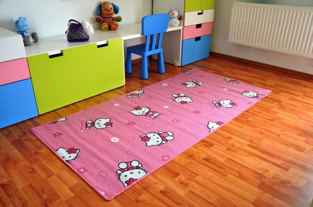 Dětský růžový koberec Hello Kitty - 140 x 200 cm č.2