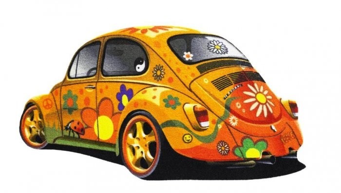 Koberec VW Brouk Beetle žlutý č.1
