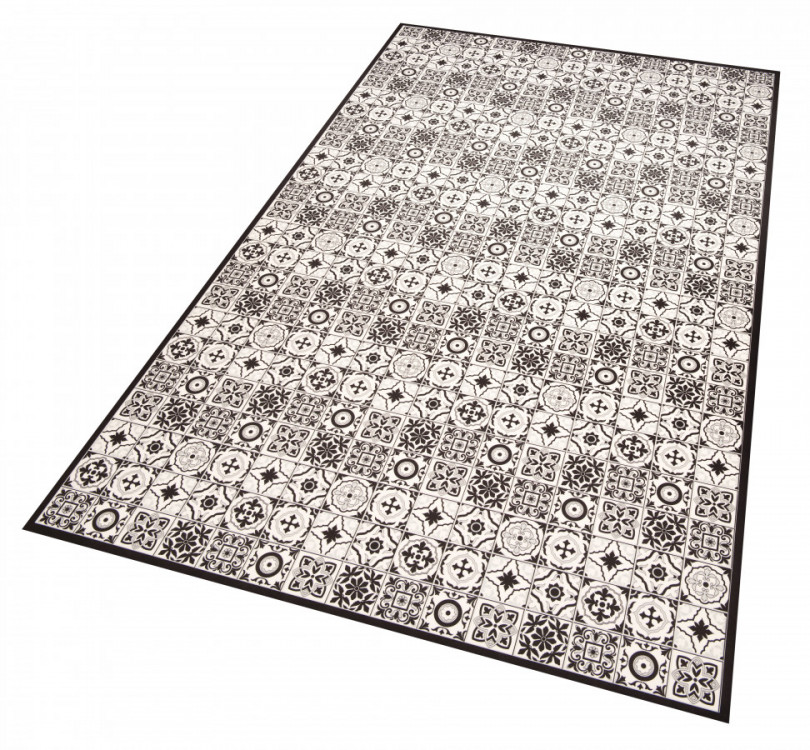 Protiskluzová rohožka Vinyl Mat 103233 Black white č.6