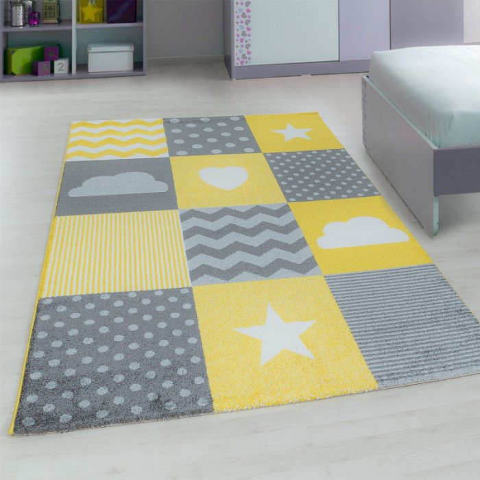 Dětský koberec Kids 620 yellow č.1