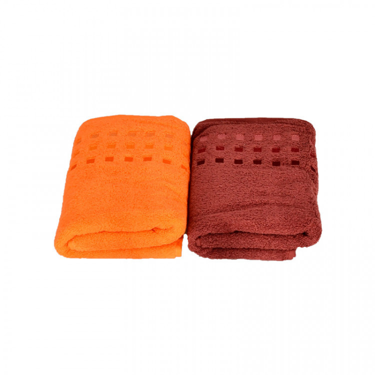 Set 2 ručníků MAVI v krabičce hnědá + oranžová č.1