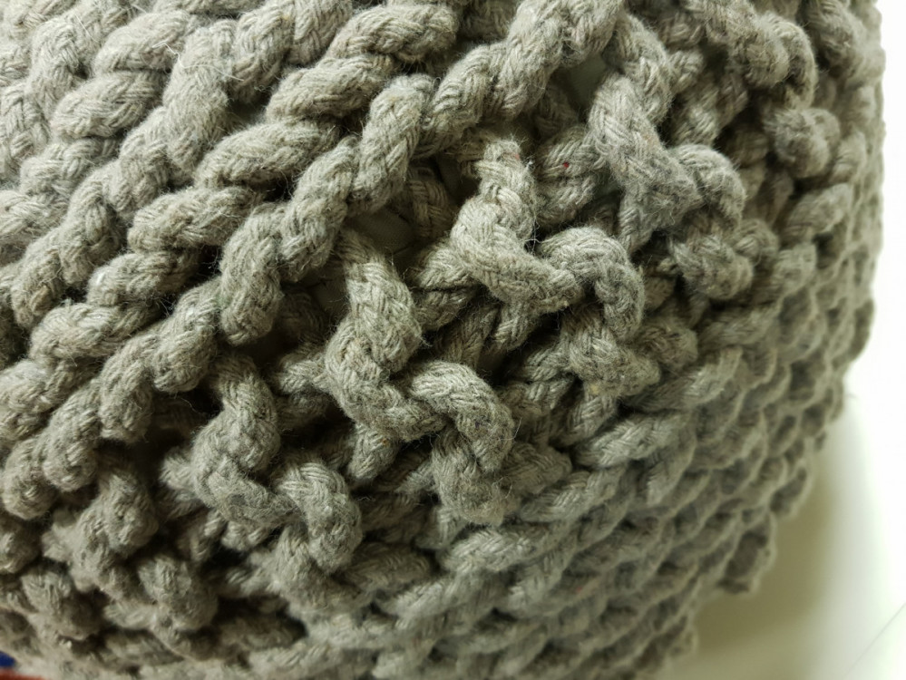 MEGA AKCE: Sedací vak TEA POUF 35 šedý č.2